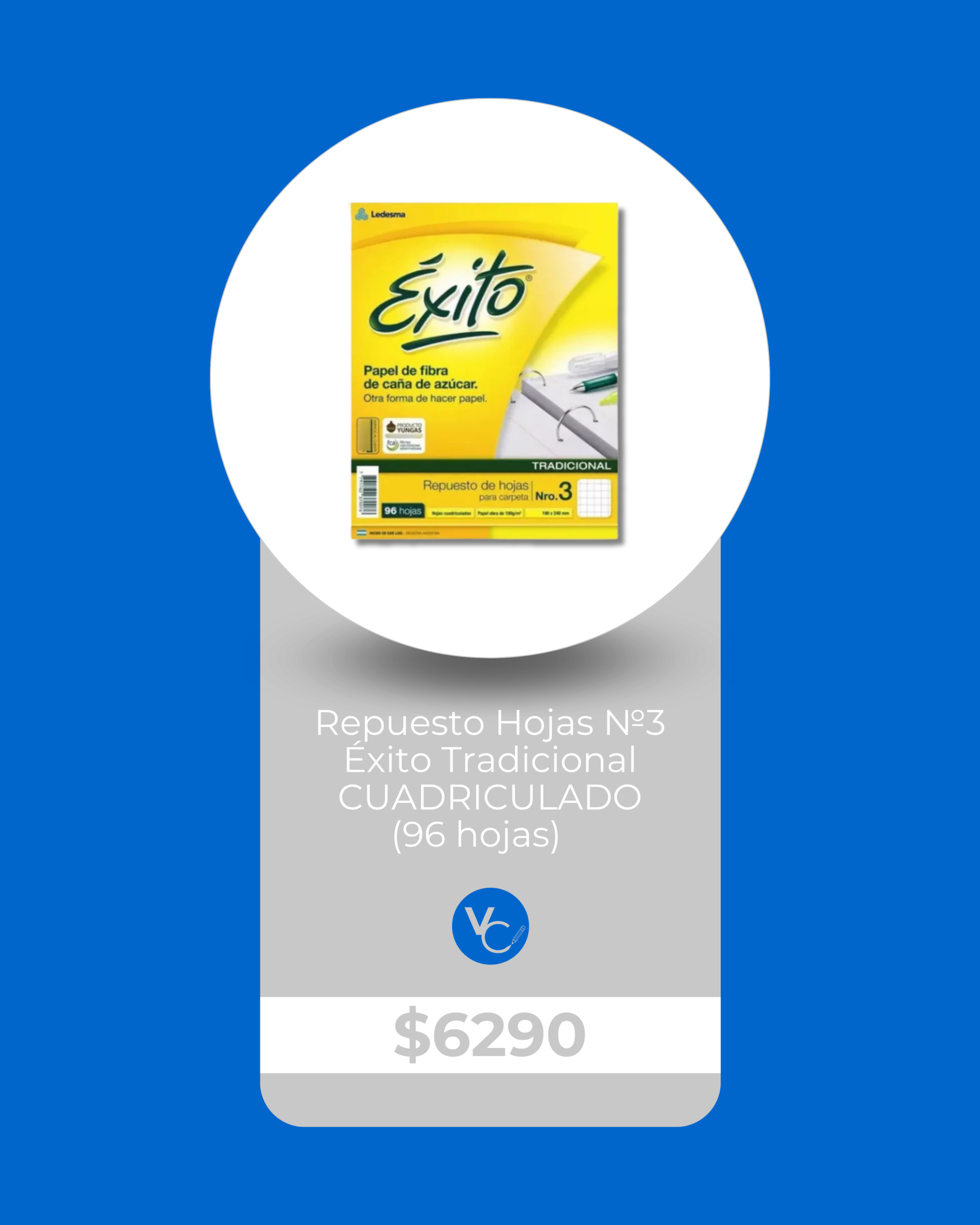 Repuesto de Hojas Éxito N.º 3 Cuadriculadas x96 hojas - Imagen 2