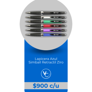 Lapicera Simball Ziro Retráctil Azul