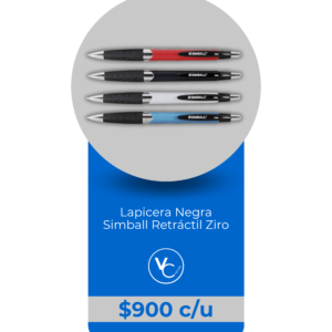 Lapicera Simball Ziro Retráctil Negra