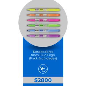 Resaltadores Fino Fluo Filgo x6