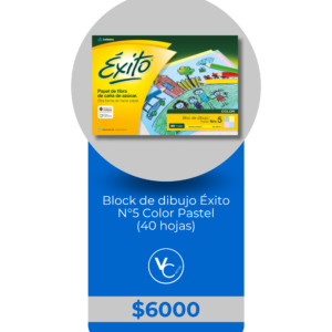 Block de Dibujo Éxito N.º 5 Color Pastel x40 hojas