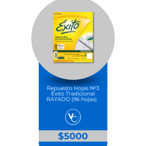Repuesto de Hojas Éxito N.º 3 Rayadas x96 hojas