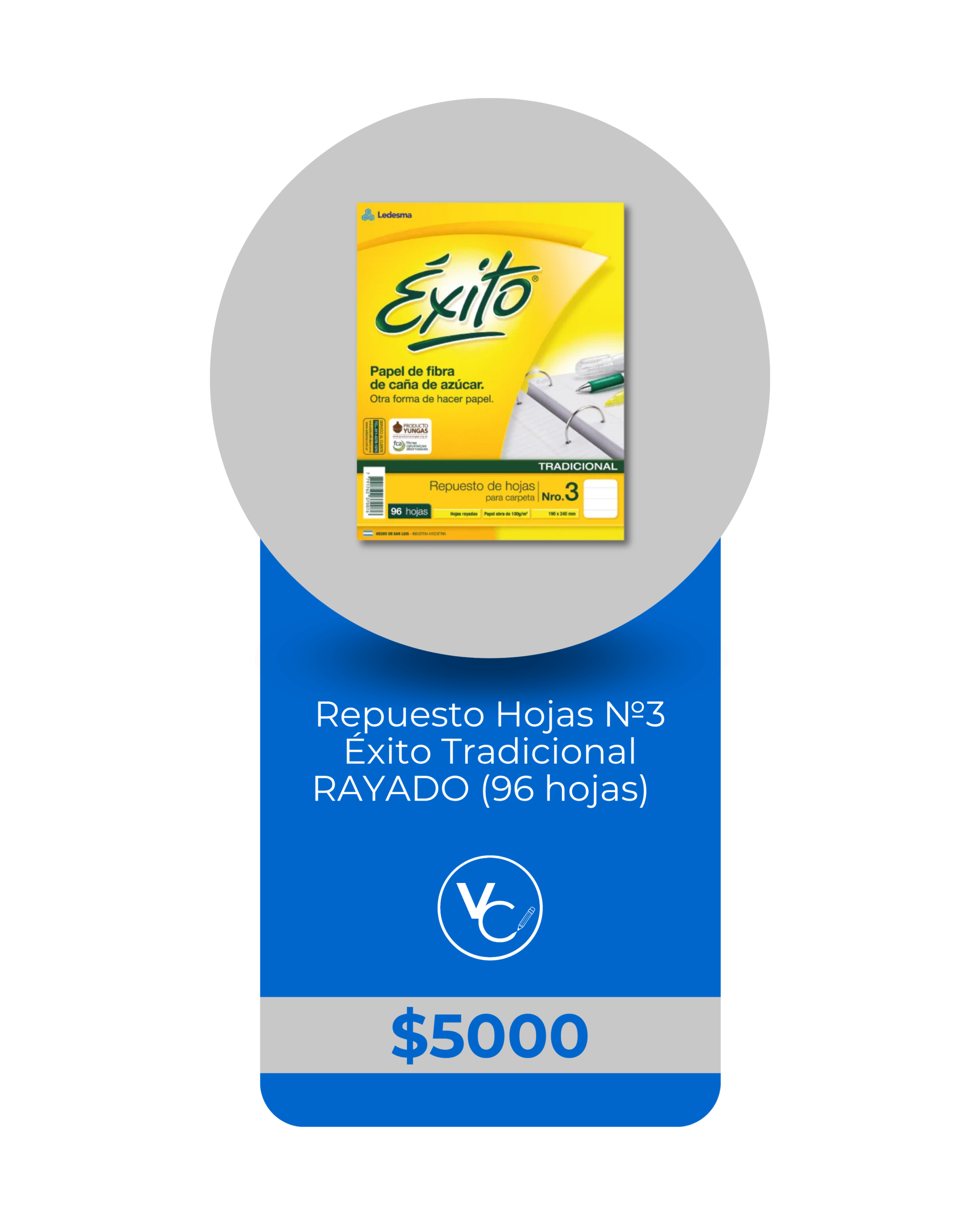 Repuesto de Hojas Éxito N.º 3 Rayadas x96 hojas